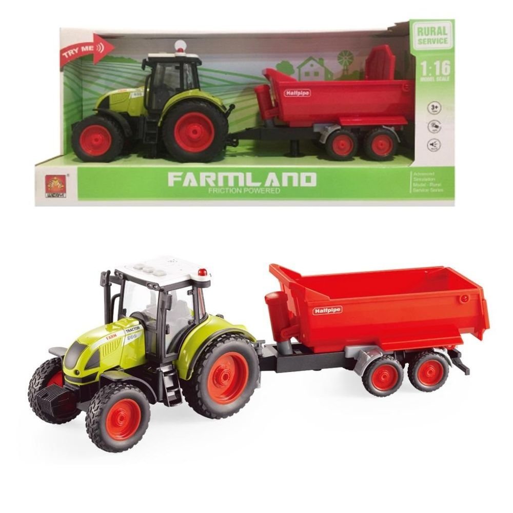 Traktor z przyczepą