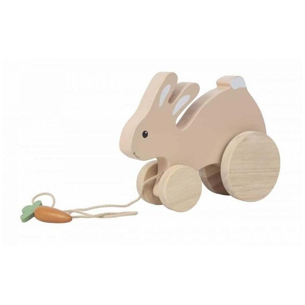Drewniany króliczek do ciągnięcia