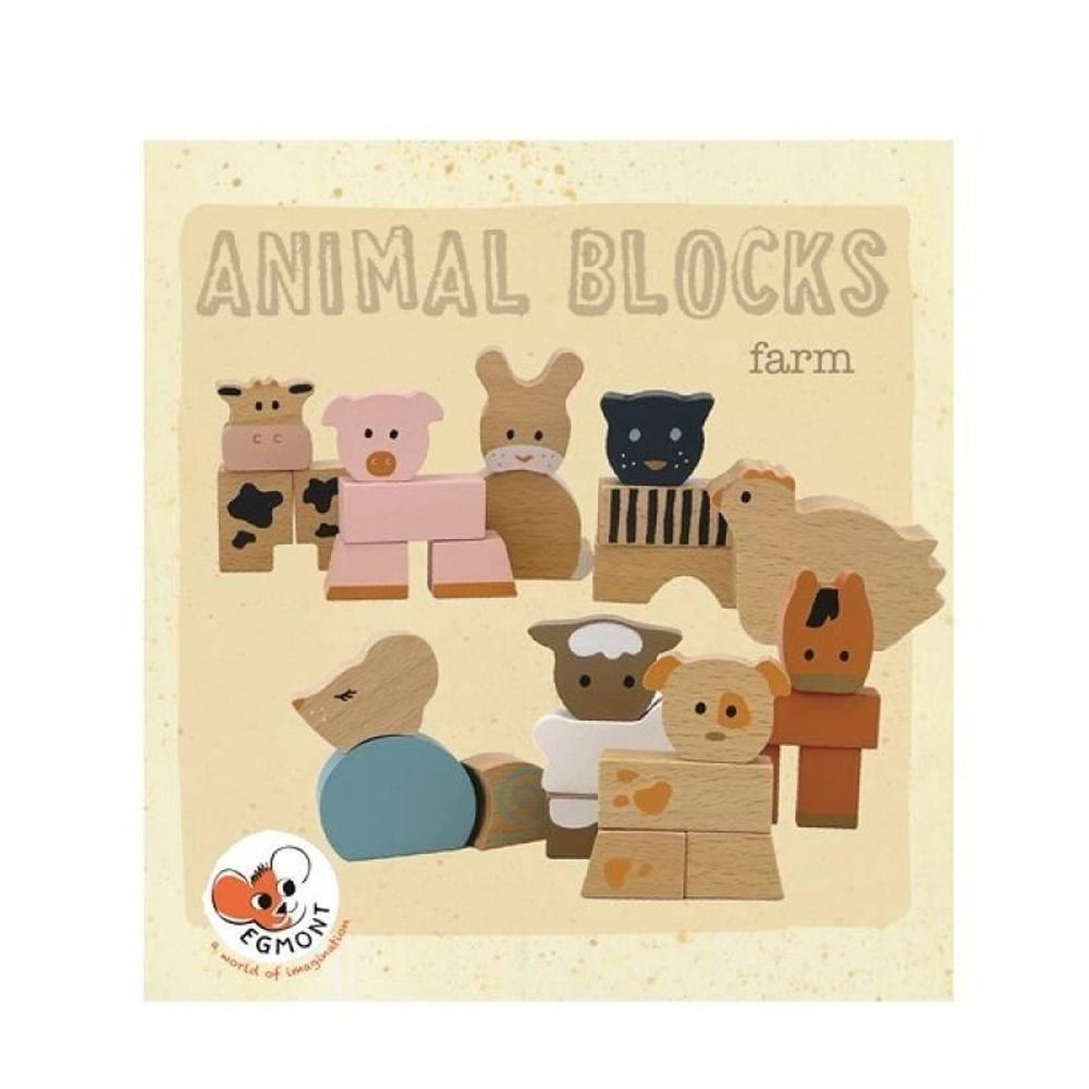 Drewniane klocki konstrukcyjne - Farma