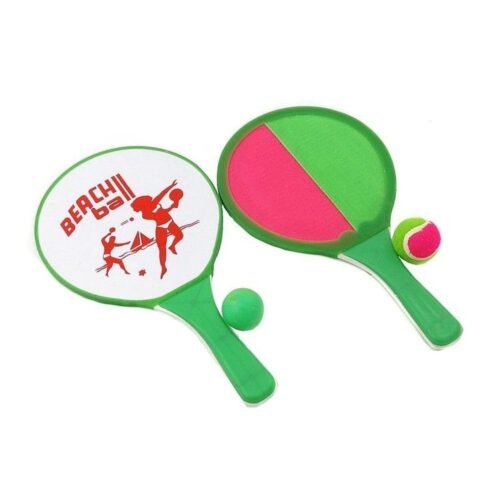 Drewniane rakietki dwustronne do catch ball +piłki