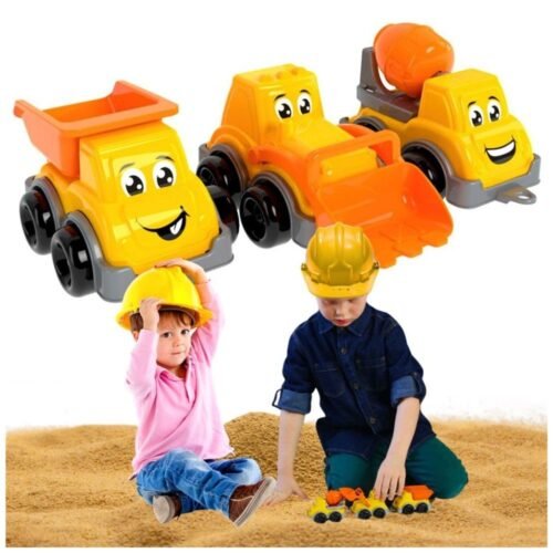 Miniaturowe pojazdy budowlane 3szt
