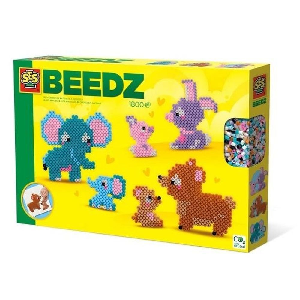 Koraliki prasowanka zwierzęta 1800szt