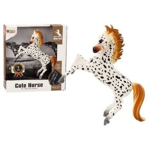 Figurka Koń biały w kropki stojący