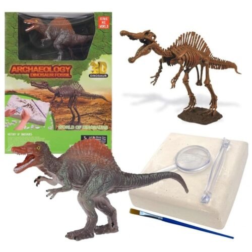 Wykopaliska paleontolog szkielet dinozaura