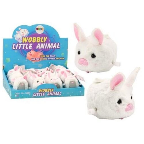 Zajączek nakręcany biały