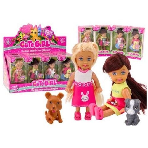 Laleczka mini z pieskiem MIX