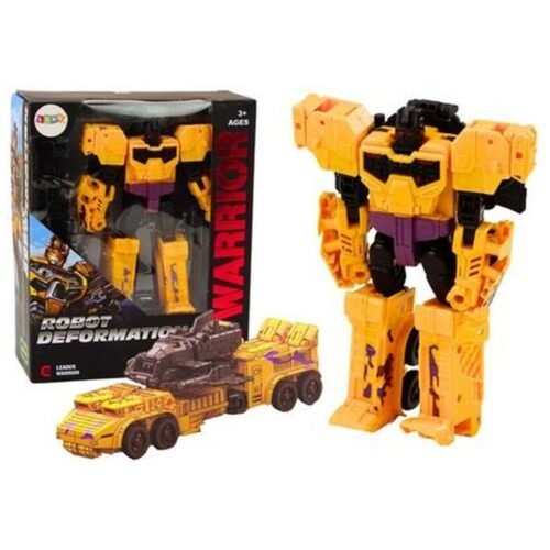 Auto-Robot z bronią 2w1 transformacja żólty