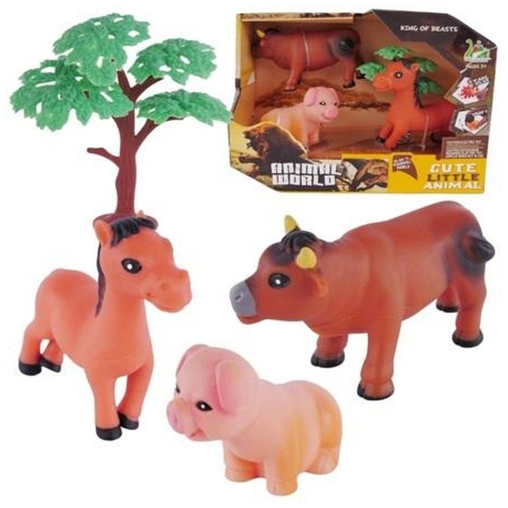 Zestaw wiejskich zwierząt