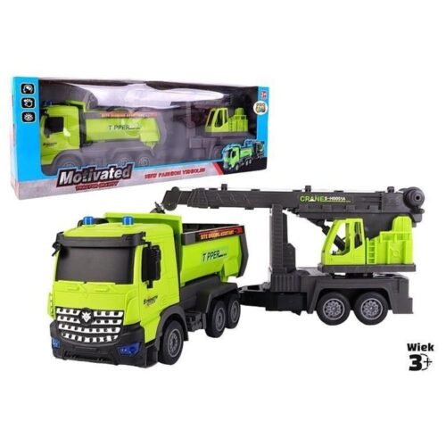 Ciężarówka budowlana zielona