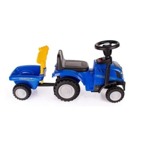 Jeździk traktor New Holland z przyczepką niebieski