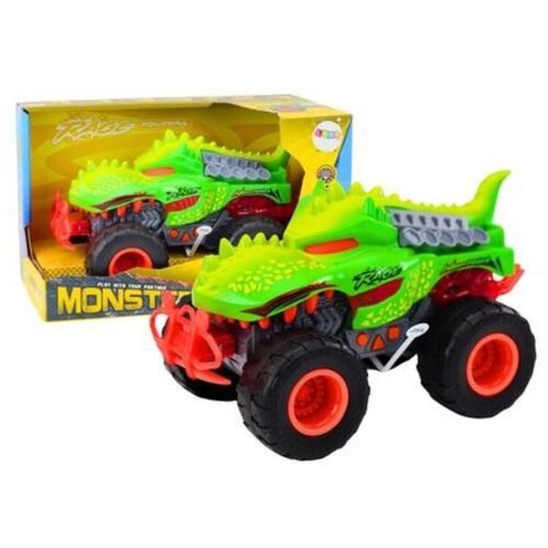 Auto terenowe dinozaur T-Rex światła dźwięki ziel