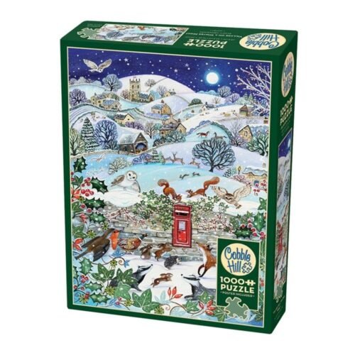 Puzzle 1000 Wieś zimową nocą G3