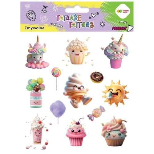 Tatuaże zmywalne Sweets HAPPY COLOR