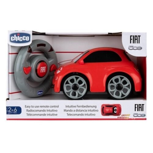 Fiat 500 z pilotem czerwony