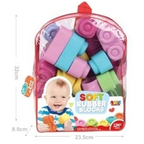 Klocki miękkie w plecaku 33szt