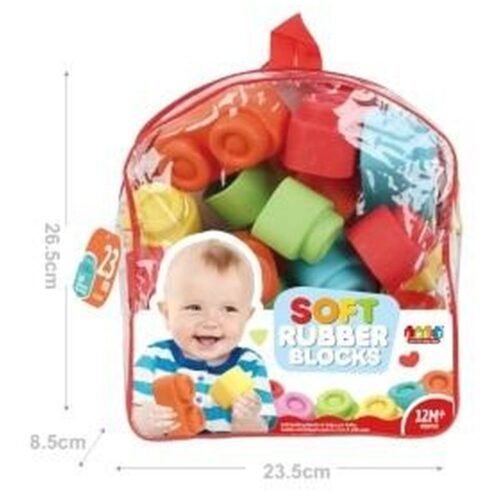 Klocki miękkie w plecaku 23szt