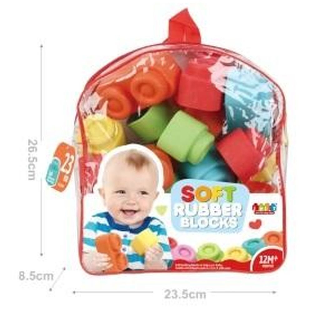 Klocki miękkie w plecaku 23szt