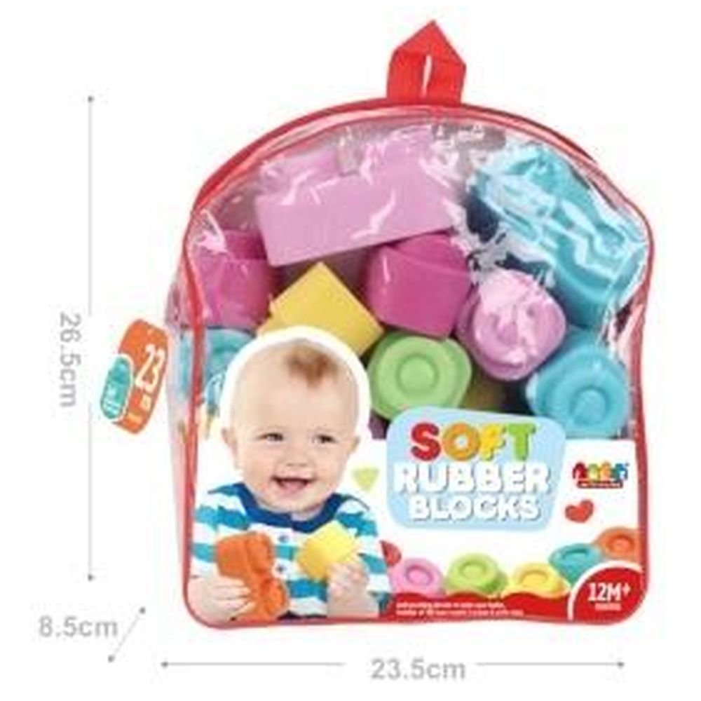 Klocki miękkie w plecaku 23szt