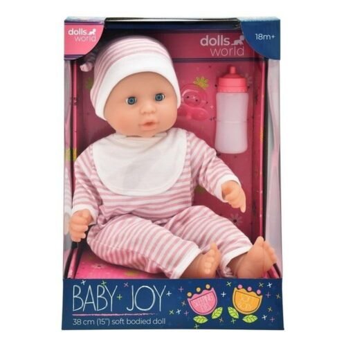 Dolls World Lalka Baby Joy 38cm ubranko w paski