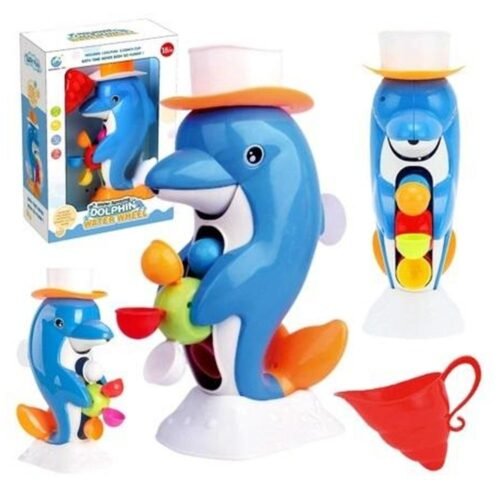 Delfin z kołowrotkiem do kąpieli