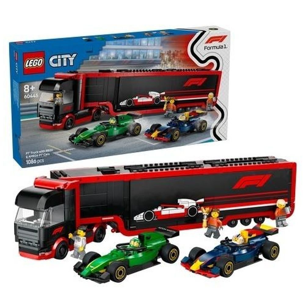 LEGO(R) CITY 60445 Ciężarówka z bolidami RB20 i AMR2