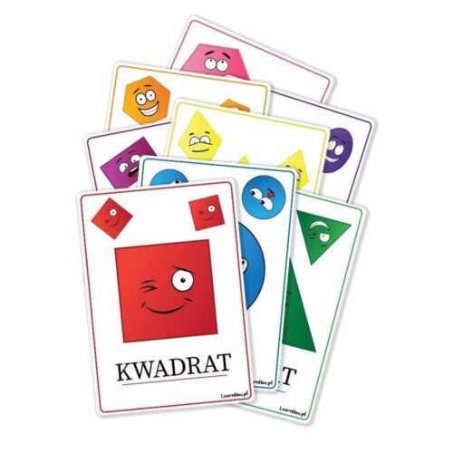 Plansze edukacyjne A5 - Figury geometryczne 8 kart