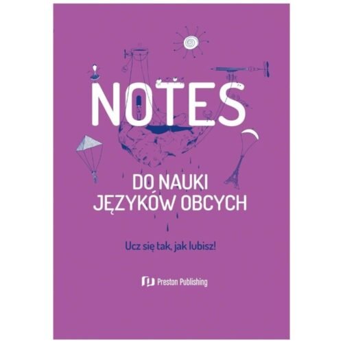 Notes do nauki języków obcych fioletowy