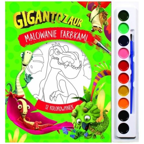 Malowanie farbkami. Gigantozaur