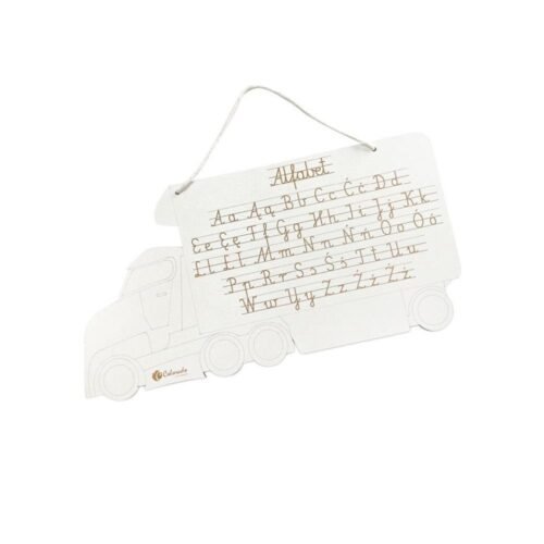 Znam swój alfabet - tablica drewniana Tir