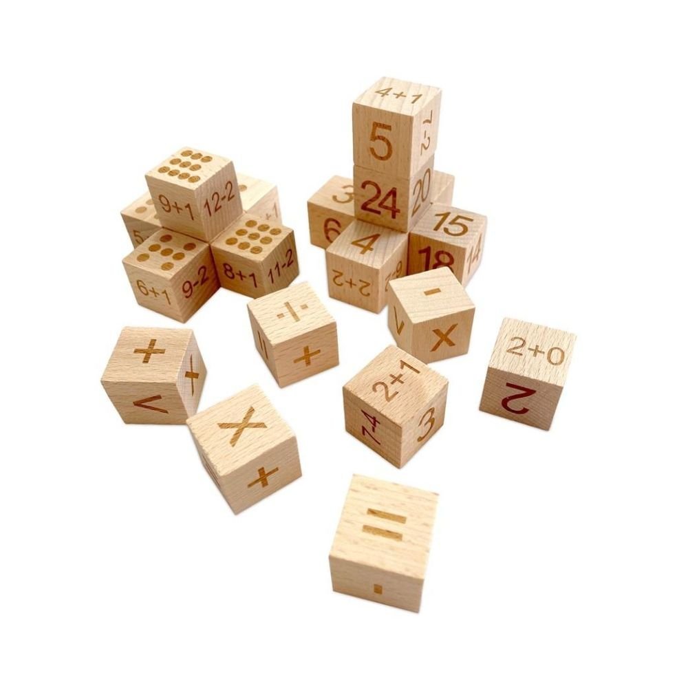 Klocki edukacyjne - Cyfry, liczby i działania mat.