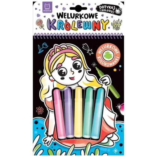 Welurkowe królewny. Dotykaj i koloruj