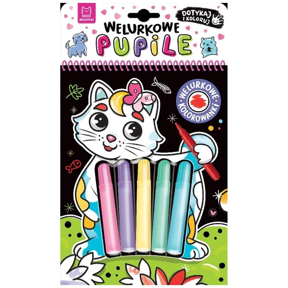 Welurkowe pupile. Dotykaj i koloruj