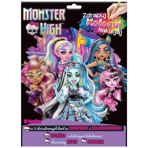 Monster High. Zdrapuj, koloruj, naklejaj