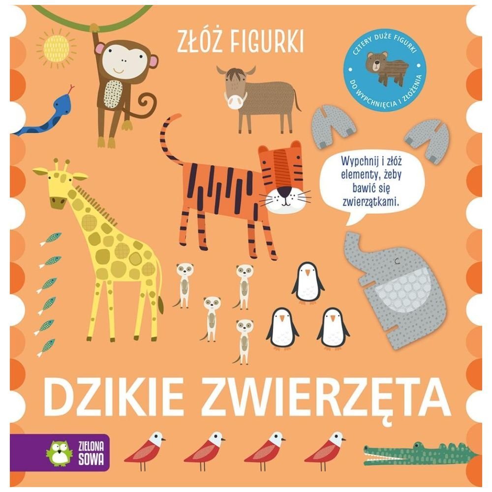 Złóż figurki. Dzikie zwierzęta
