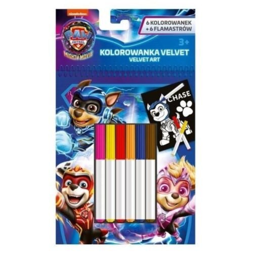 Zestaw kolorowanek z flamastrami 12el Psi Patrol