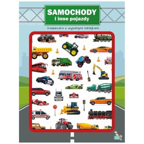 Książeczka z wypukłymi naklejkami. Samochody