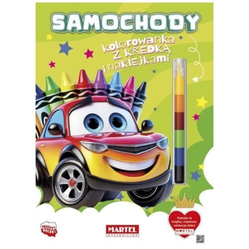 Kolorowanka Samochody z kredką i naklejkami