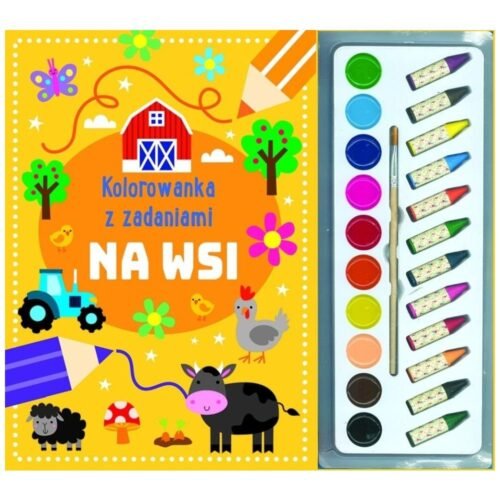Kolorowanka z zadaniami. Na wsi