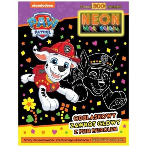 Psi Patrol. Neon. Moc koloru 2. Odblaskowy...