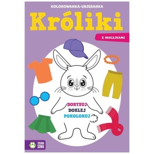 Kolorowanka-ubieranka. Króliki