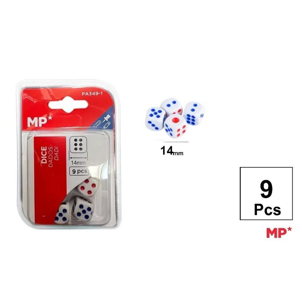 Kostka do gry 14mm 9szt