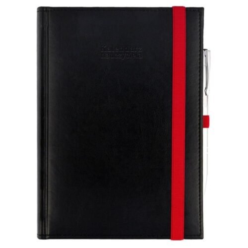 Kalendarz naucz. 2025/26 A5 Nebraska gumka czarny