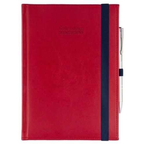 Kalendarz naucz. 2025/26 A5 Nebraska gumka czerw