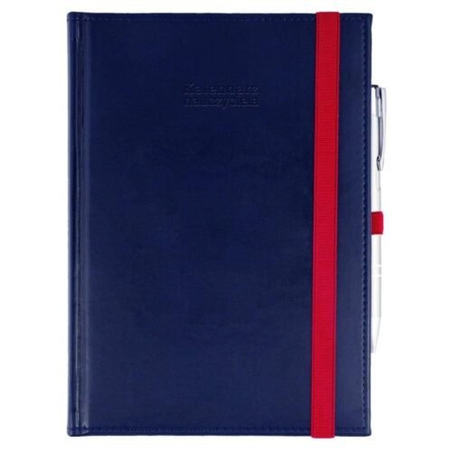 Kalendarz naucz. 2025/26 A5 Nebraska gumka granat