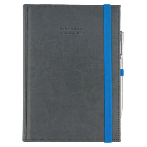 Kalendarz naucz. 2025/26 A5 Nebraska gumka szary