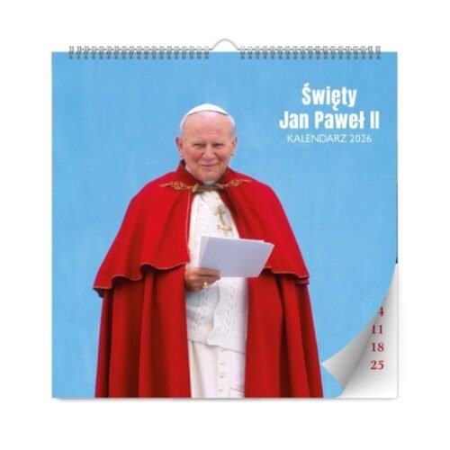 Kalendarz 2026 ścienny Jan Paweł II