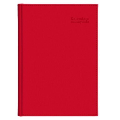 Kalendarz naucz. 2025/2026 B5 tyg. Vivella czerwon