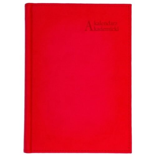 Kalendarz akad. 2025/2026 A5 tyg. Vivella czerwony