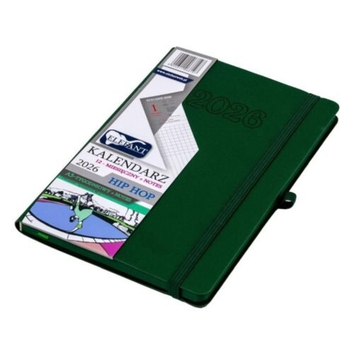 Kalendarz 2026 A5 12M + notes Hip hop zielony