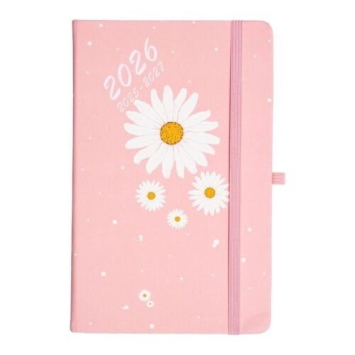 Kalendarz 2025/2027 A5 18M tyg. Hip Hop stokrotka